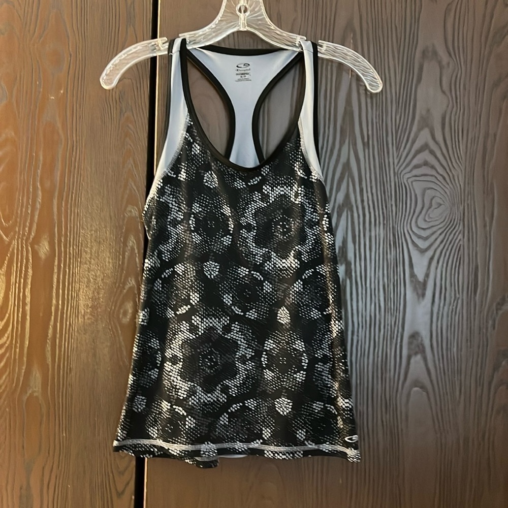 Champion gray and black sports top. Size Small Petite.